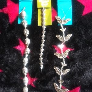 Metal Beads- 3 pack, Buddha, turtle, butterfly